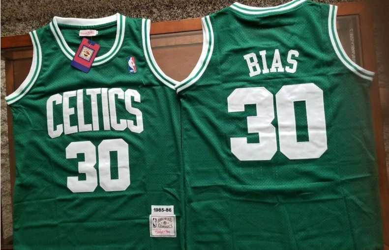 Men%27s Boston Celtics #30 Len Bias Green Swingman Throwback Jersey->boston celtics->NBA Jersey